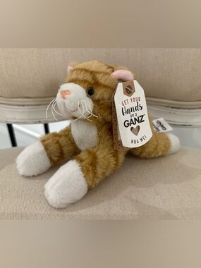 NWT Ganz Nuzzles Plush Orange Tabby Cat Stuffed Animal